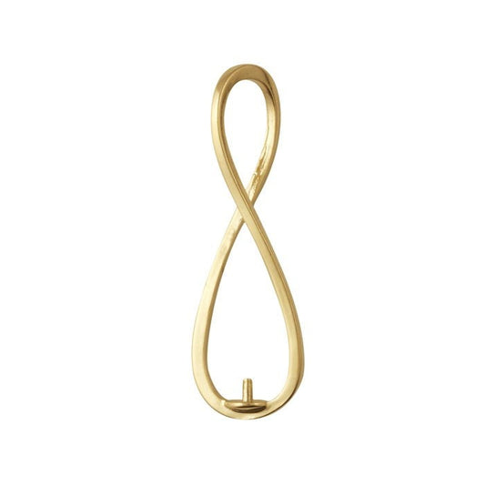 14K Yellow Gold Infinity Pendant Mounting with Cup and Peg