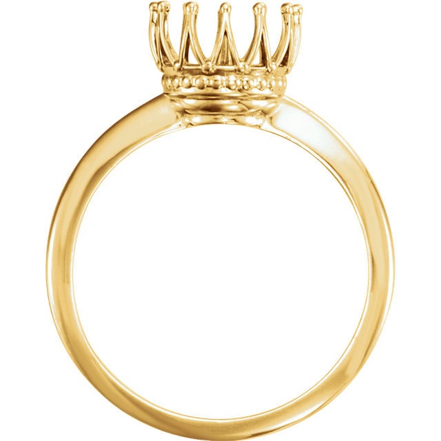 Crown Ring Mounting for Pearl available in 14k Gold or Sterling Silver and 3 pearl sizes