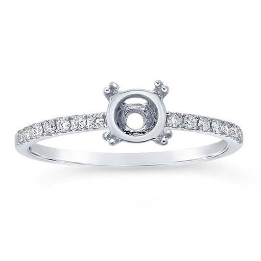 14K White Gold .85-Ct. Semi-Mount Engagement Ring Mounting