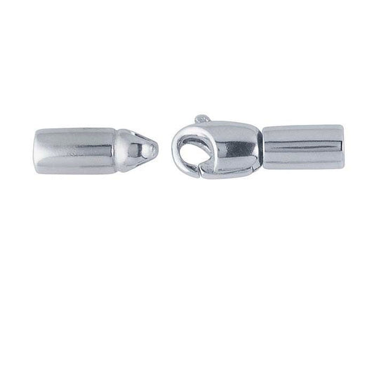 Sterling Silver Tube-End Swivel Lobster Clasp