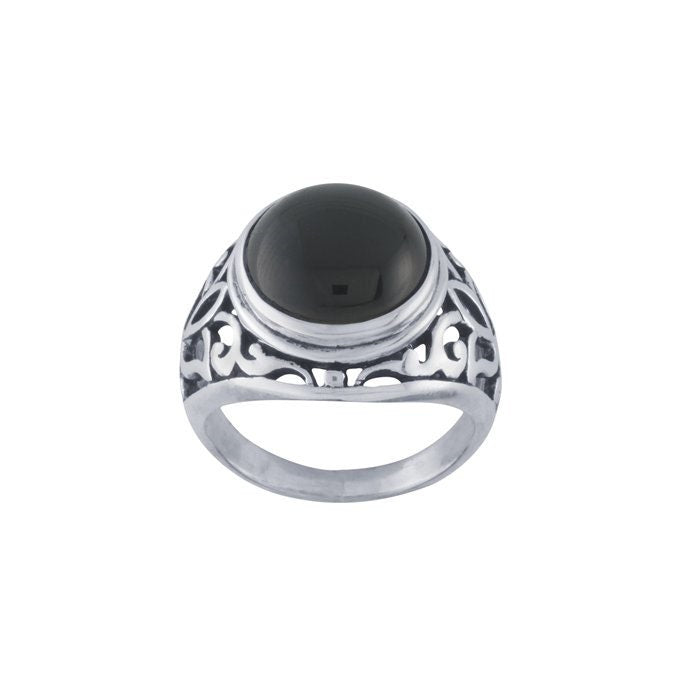 Sterling Silver Filigree 12mm Round Ring Mounting