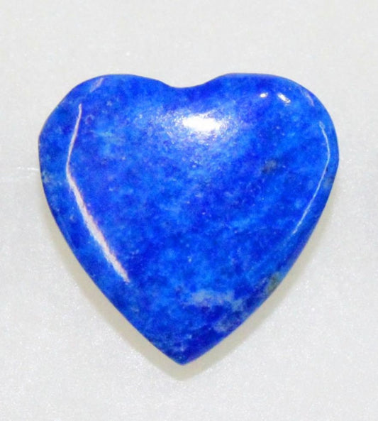 Natural lapis half-drilled hearts. available in 4 sizes