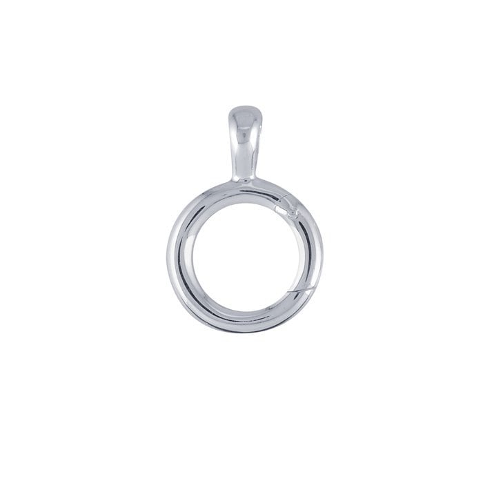 Charm Holder Pendant, Hinged Circle, Sterling Silver