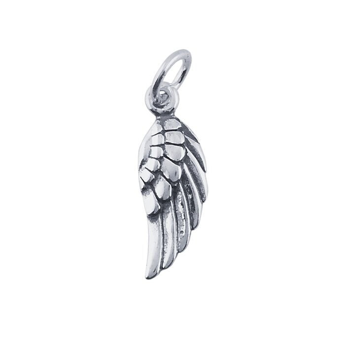 Sterling Silver Angel Wing Charm, Pendant,