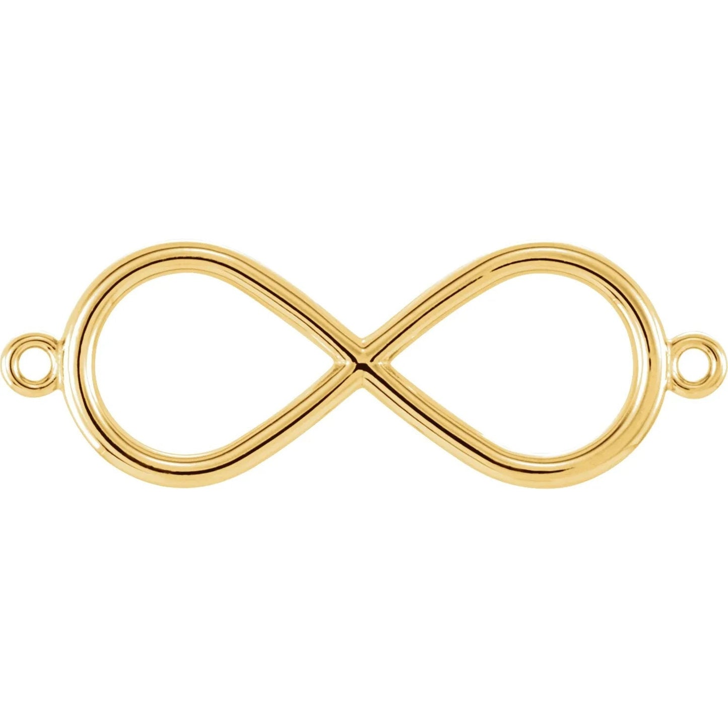 14K Gold Infinity-Inspired Bracelet Center in Rose Gold, Yellow Gold, or White Gold,