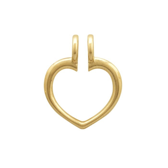 14K Yellow Gold Ring Keeper Pendant, Wear a treasured ring as a pendant