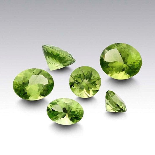 Peridot  Round Faceted Gemstone, AA-Grade, 3mm to 8mm available