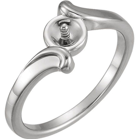 Ring for 7mm Pearl, chose Sterling Silver, or 14k Gold