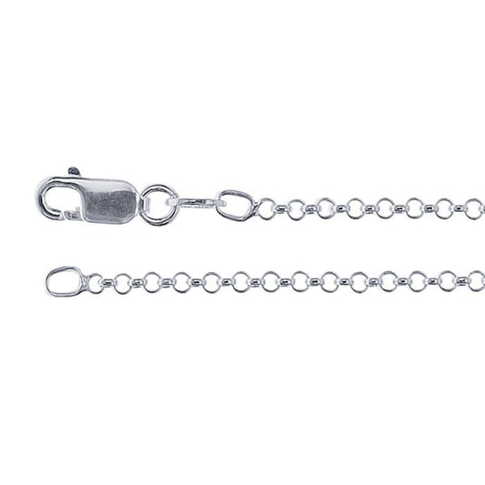 Sterling Silver 1.9mm Rolo Chain, choose your length