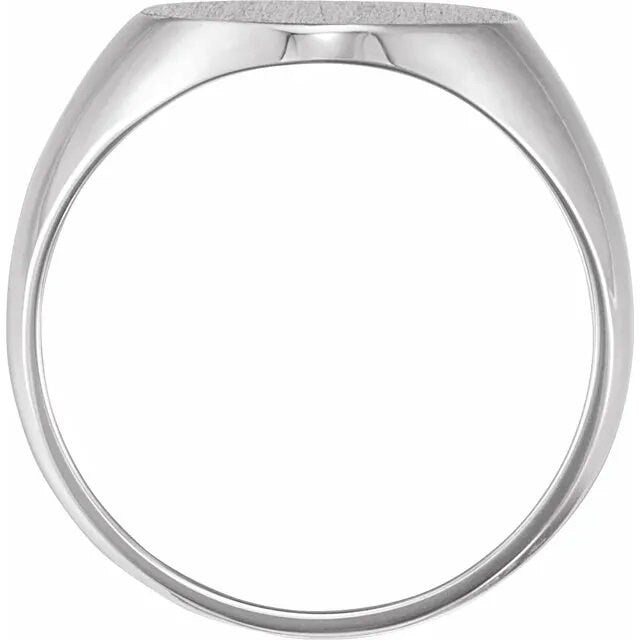 Oval Signet Ring in Sterling Silver or 10k Gold, choose your top size,