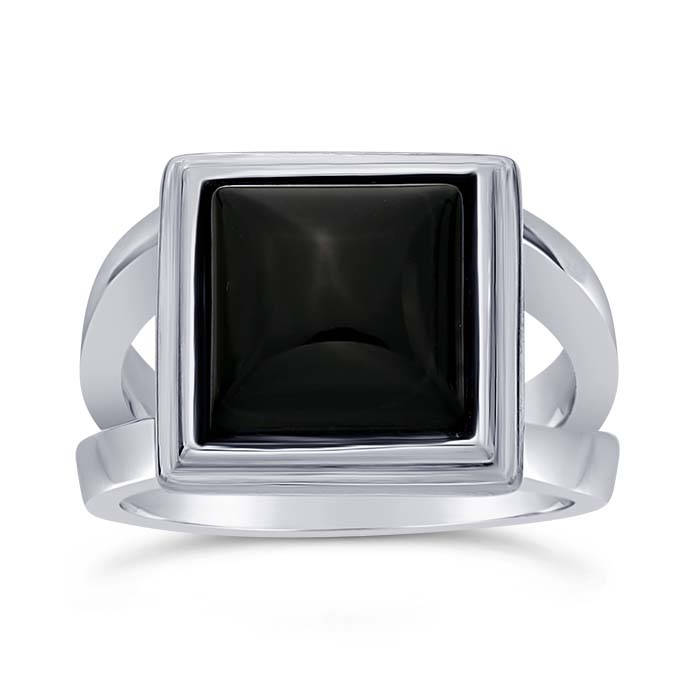 Sterling Silver 10mm Square Bezel Ring Mounting avail. in sz 7 or 8