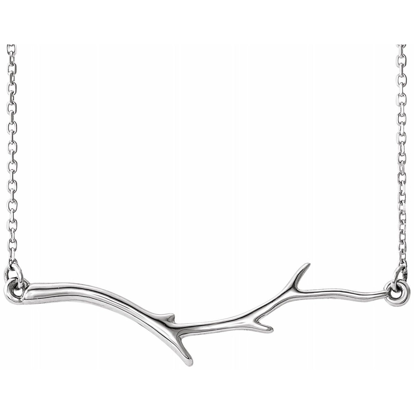 Branch Necklace Center or Necklace, available in 925 Sterling Silver, 14k yellow gold, rose gold, or white gold,