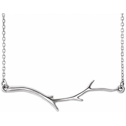 Branch Necklace Center or Necklace, available in 925 Sterling Silver, 14k yellow gold, rose gold, or white gold,