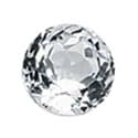 Natural Round  White Topaz Stone, AAA-Grade, choose your size