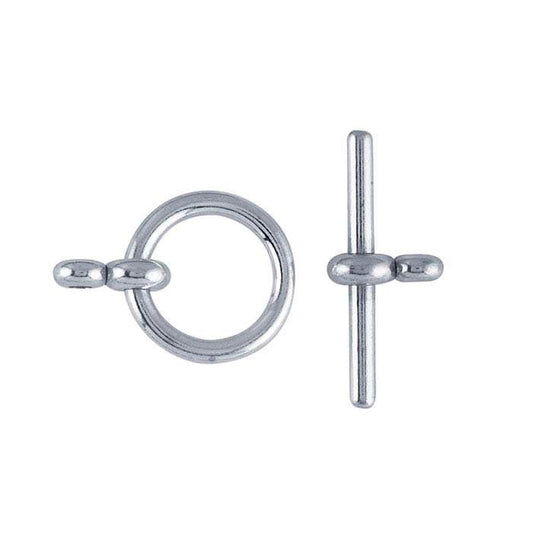 Sterling Silver Flat-End Toggle Clasp