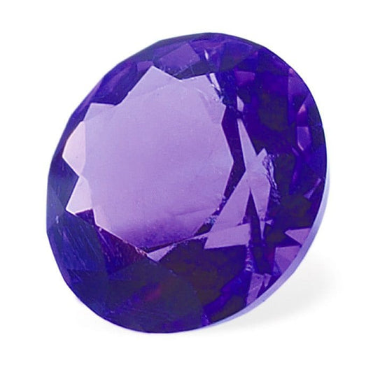 Royal Amethyst Round Faceted Gemstone, AAA-Grade