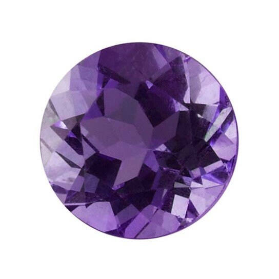 Royal Amethyst Round Faceted Gemstone, AAA-Grade