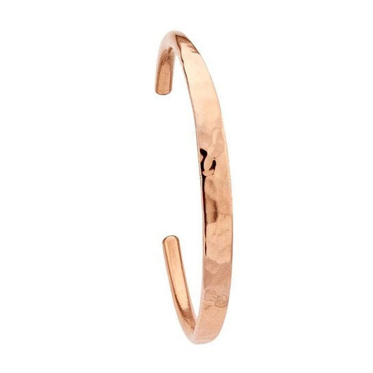 Copper Hammered Tapered Cuff Bracelet