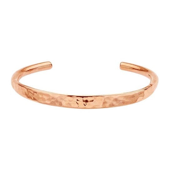 Copper Hammered Tapered Cuff Bracelet