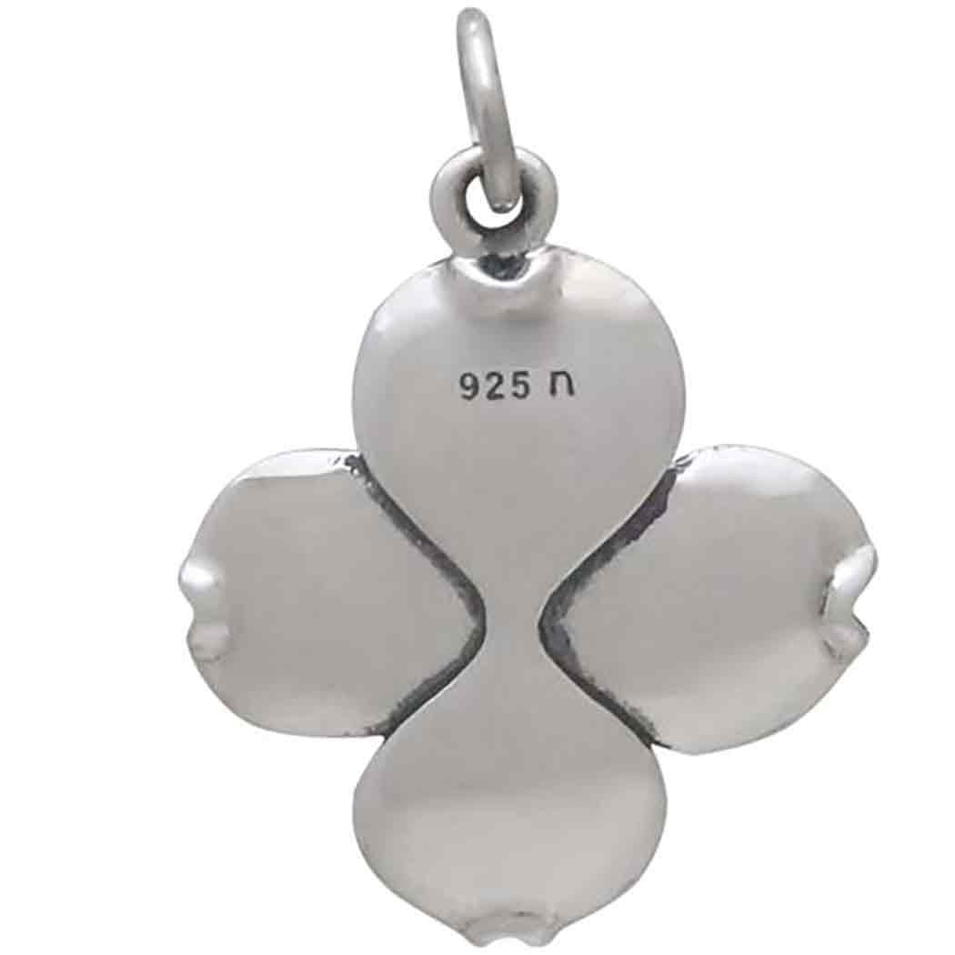 Sterling Silver Dogwood Flower Charm 23x16mm