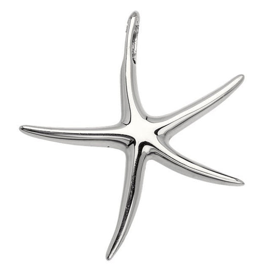 Polished Sterling Silver Starfish Pendant