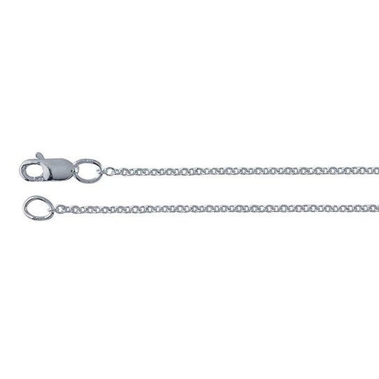 Sterling Silver 1.1mm Oval Cable Chain, choose your lengths