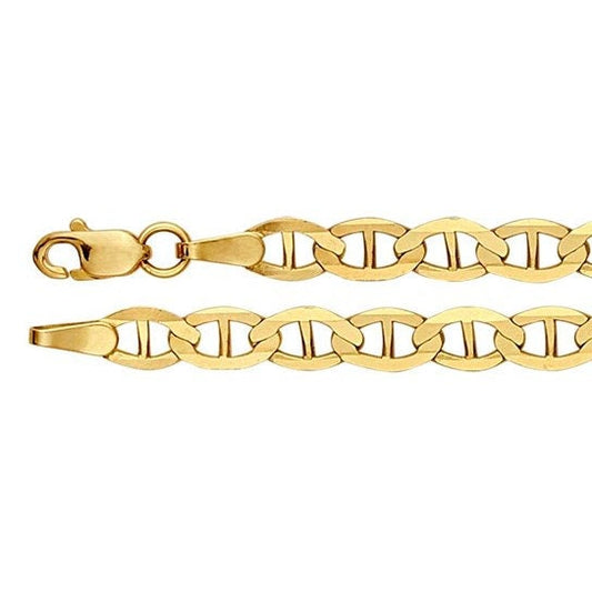 14K Yellow Gold 4.5mm Diamond-Cut Anchor Chain, available in 18", 20",