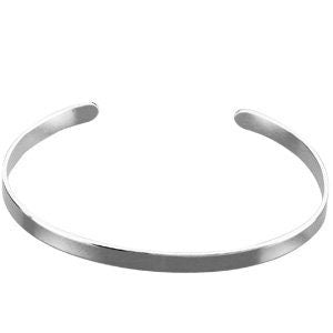 Sterling Silver Cuff Bracelet - 4.75 mm, engravable