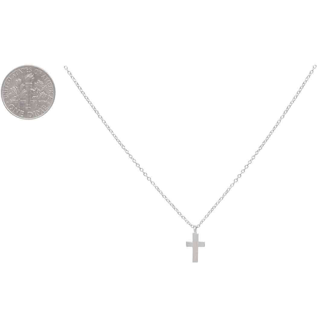 Sterling Silver Cross Necklace 18 Inch