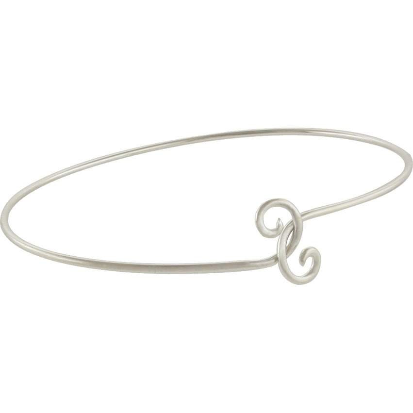 Sterling Silver Charm Bracelet - Twist Closure