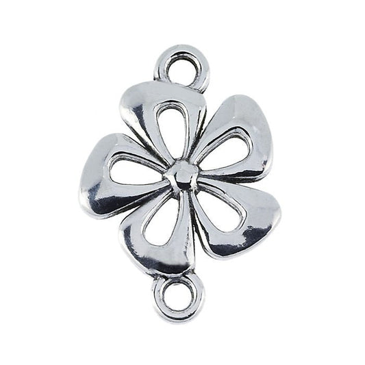 1 Sterling Silver Flower Link Component,