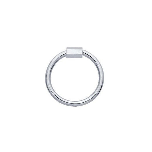 Sterling Silver 17mm Round Carabiner Clasp